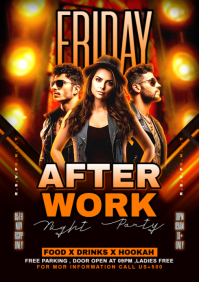 Black Maximalist After Work Party  A4 template