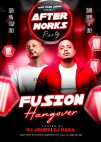 Black Maximalist After Work Party A6 template