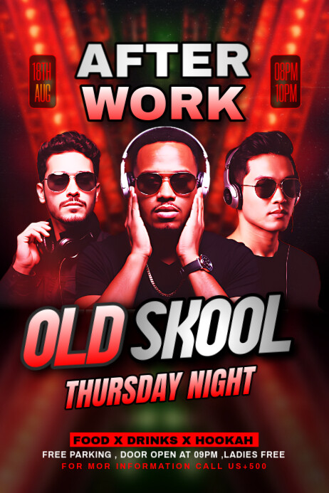Black Maximalist After Work Party Banner 4' × 6' template