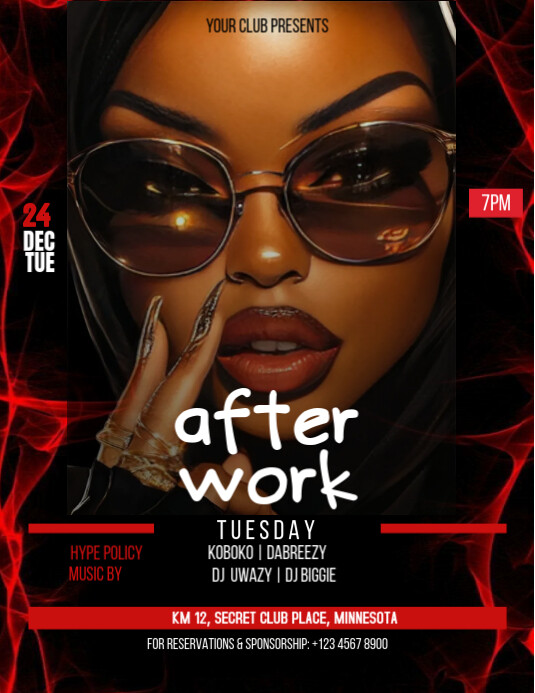 Copy of Black Maximalist After Work Tuesday Night Party Flyer (us ...
