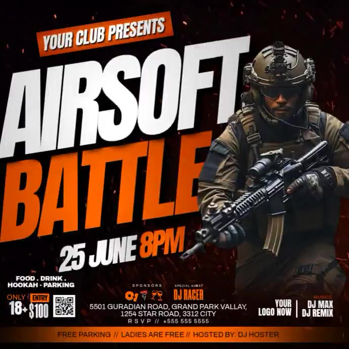 Airsoft Battle Event Template | PosterMyWall