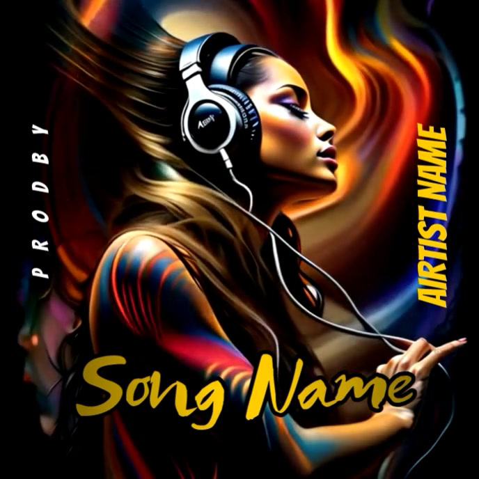 Black Maximalist Album Cover Templates Album Cover