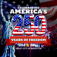 Black Maximalist America's 250th Independence Anniversary Instagram Post Video template
