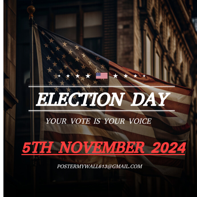 Copy of Black Maximalist America Election Day Instagram Post | PosterMyWall