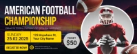 Black Maximalist American Football Championship Twitch Profile Banner template