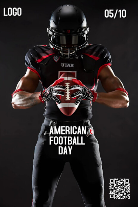 Pinter Foitball Copy of Black Maximalist American Football Day Pinterest Graphic ...