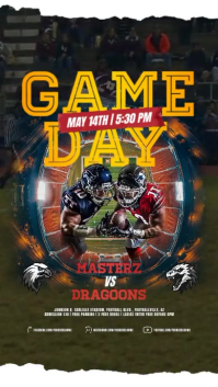 American Football Game Day Party Instagram Template