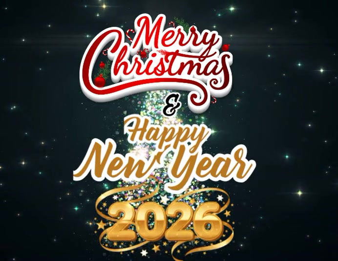 Plantilla de Black Maximalist Animated Christmas And New Year Template ...