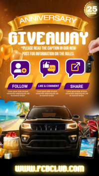 Black Maximalist Anniversary Giveaway Instagram Story template