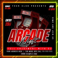 Black Maximalist Arcade Night Instagram Post template
