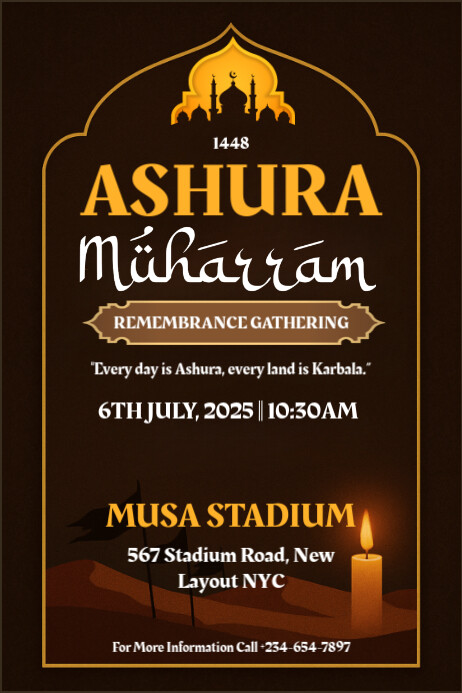 Copy of Black Maximalist Ashura Reflection Program Flyer Poster ...