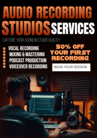 Black Maximalist Audio Recording Studios A2 template