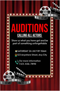 Black Maximalist Auditions Template  Poster