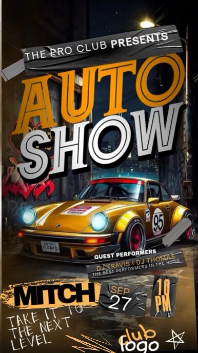 Black Maximalist Auto Show Instagram Story template