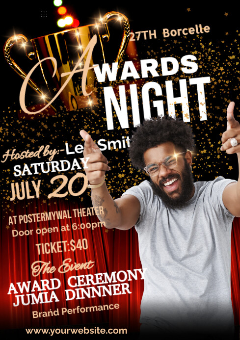 Black Maximalist Award Ceremony A4 template