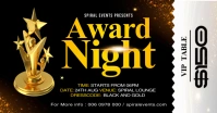 Black Maximalist Award Night Invitation  Face Facebook Shared Image template