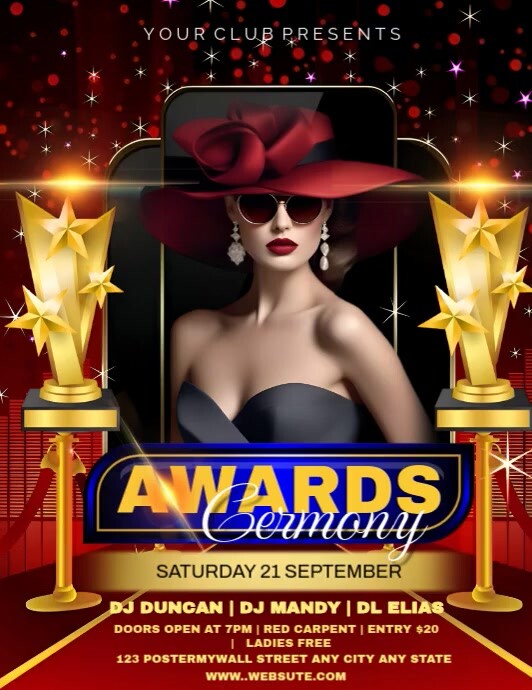Black Maximalist Awards Ceremony Flyer (us Le template