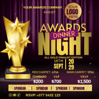 สีดำ Awards Night Event Instagram Post Template