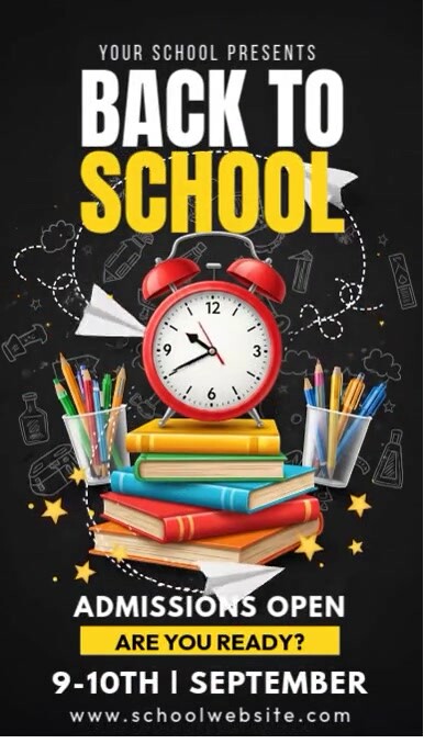 Black Maximalist Back To School Instagram Reel template