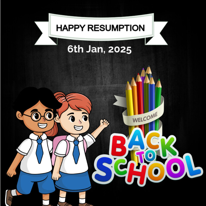 Black Maximalist Back To School Template  Instagram Post