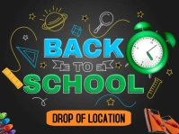 Black Maximalist Back To School Yard Sign Cartello da esterno template