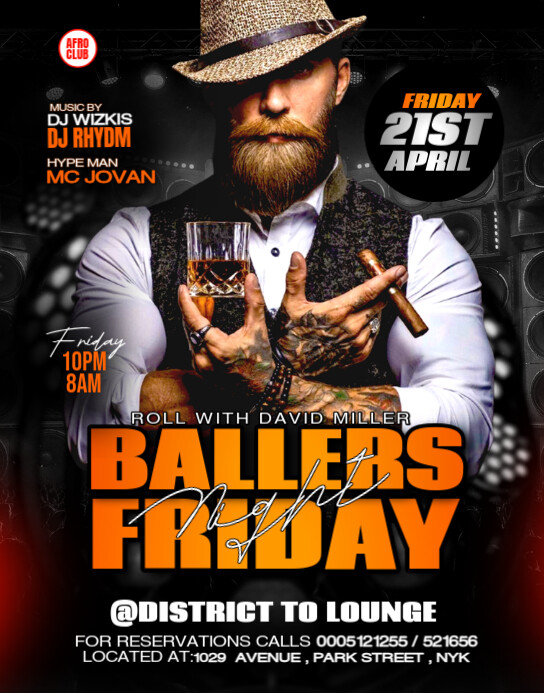 Copy of Black Maximalist Ballers Friday Night Party Poster/wallboard ...