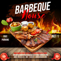 Black Maximalist Barbeque Season Instagram Post template