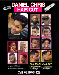 Black Maximalist Barber Shop Po Poster/wallboard 海报/墙板 template