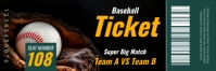 Black Maximalist Baseball Ticket Twitter Banner template