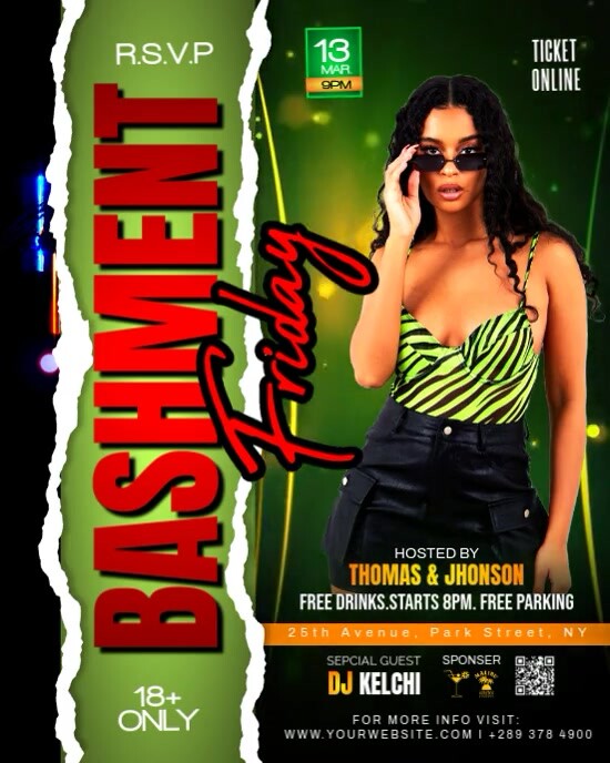 Black Maximalist Basement Friday  Instagram Portrait template