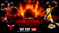 Black Maximalist Basketball Event Digital Display Video template