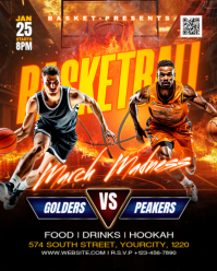 Black Maximalist Basketball Event Instagram Portrait template