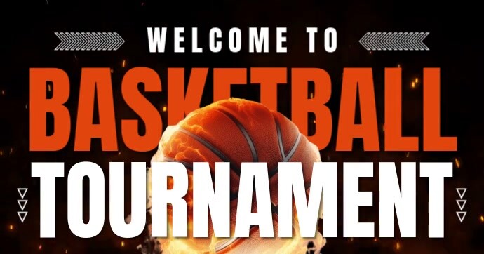 Black Maximalist Basketball Tournament Facebook Shared Image template