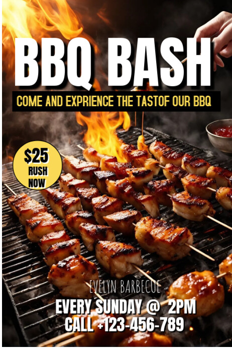 Black Maximalist Bbq Bash  Poster โปสเตอร์ template