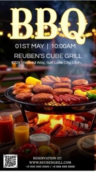Black BBQ Event Instagram Reel Template