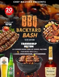 Black Maximalist Bbq Cookout Template Flyer (us Letter) Pamflet (VSA Brief)