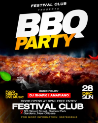 Black Maximalist Bbq Night Party Template Instagram Portrait