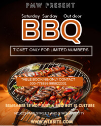 Black Maximalist Bbq Party  Instagram Portrait template