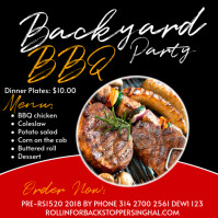Black Maximalist Bbq Party Instagram Post template