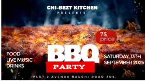 Black Maximalist Bbq Party Video Poster Youtube Channel Cover Photo template