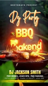 Black Maximalist Bbq Weakend Party Instagram Story Instagram Story template