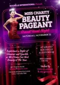 Black Maximalist Beauty Pageant A4 template