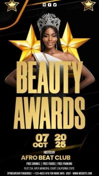 Black Maximalist Beauty Pageant Award Night Video Instagram Reel template