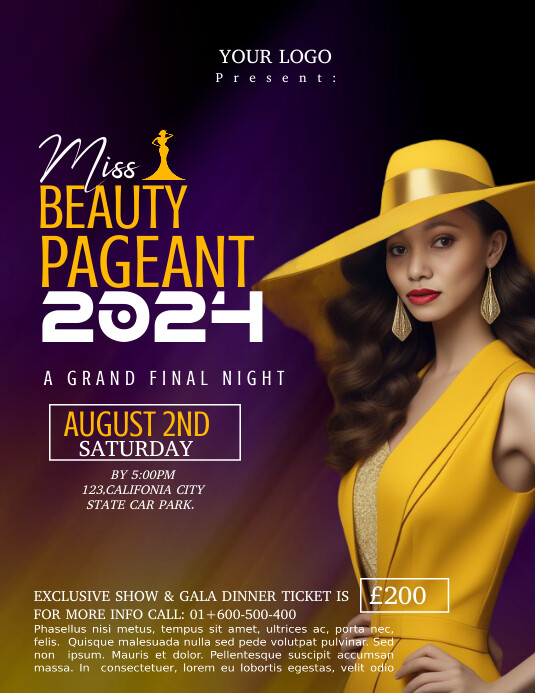 Copy of Black Maximalist Beauty Pageant Design Templa | PosterMyWall