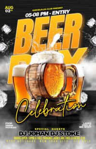 Black Maximalist Beer Day Celebration Template  Tabloid