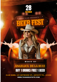 Black Maximalist Beer Fest Party A4 template
