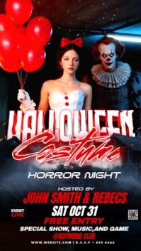 Negro Halloween Costume Horror Night Instagram Story Template