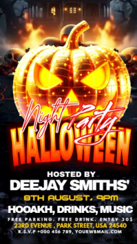 Black Maximalist Best Halloween Party Flyer Design 2025 Instagram Story template