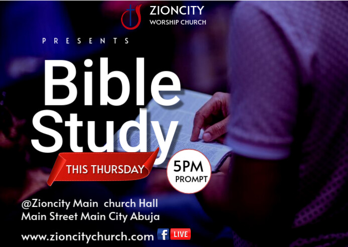 Black Maximalist Bible Study Church Service  Postcard template