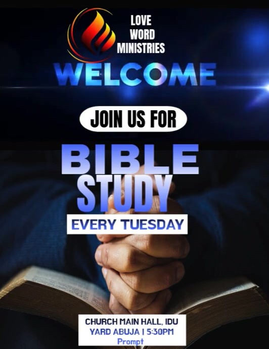 Black Maximalist Bible Study Flyer Flyer (us Letter) template